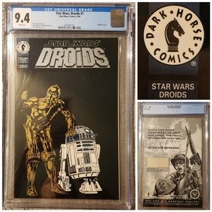 Star Wars: Droids #1 Comic Book - CGC 9.4 High Grade - Vintage